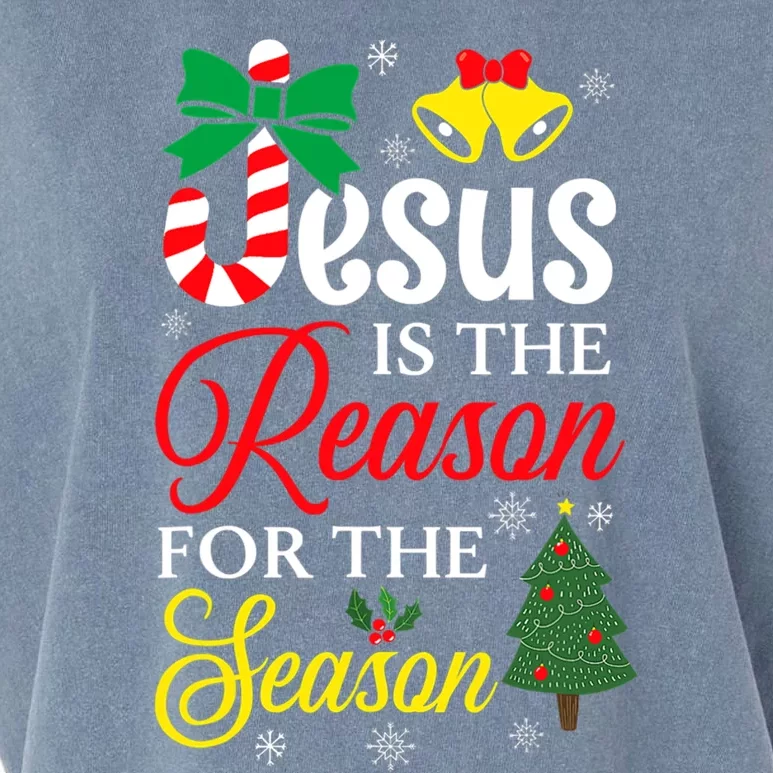 God Jesus Christ Is Reason For The Christmas Season Funny Gift Garment-Dyed Women's Muscle Tee