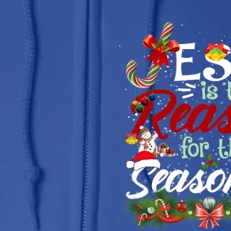 God Jesus Christ Is Reason For The Christmas Season Holiday Gift Full Zip Hoodie