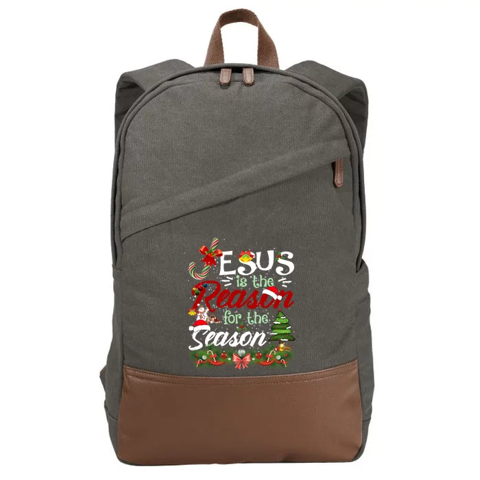 God Jesus Christ Is Reason For The Christmas Season Holiday Gift Cotton Canvas Backpack