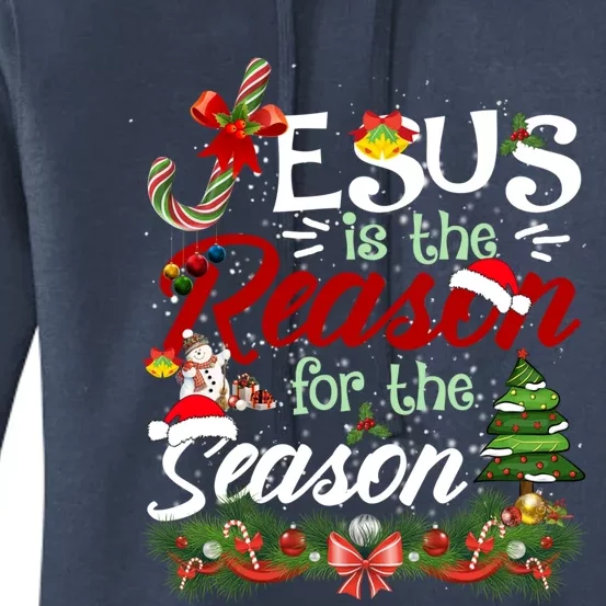 God Jesus Christ Is Reason For The Christmas Season Holiday Gift Women's Pullover Hoodie