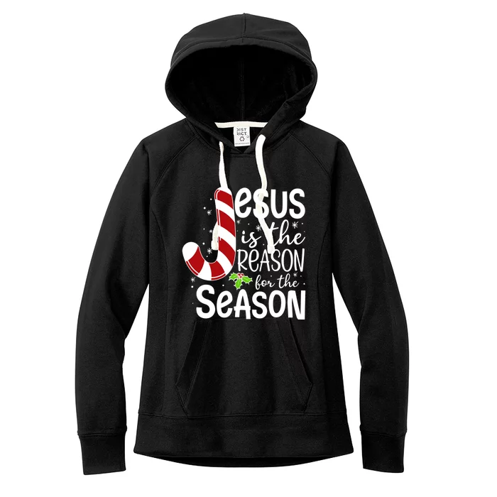 God Jesus Christ Is Reason For The Christmas Season Holiday Gift Women's Fleece Hoodie