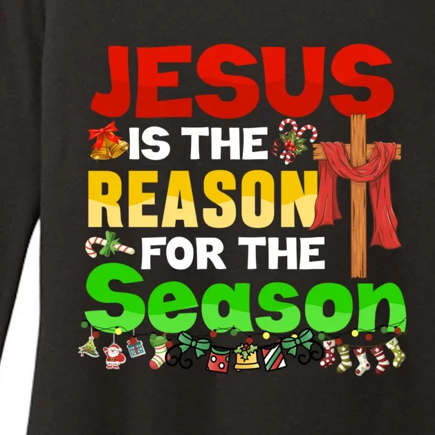 God Jesus Christ Is Reason For The Christmas Season Great Gift Womens CVC Long Sleeve Shirt