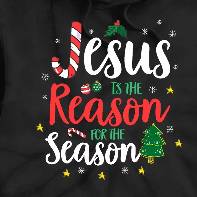 God Jesus Christ Is Reason For The Christmas Season Holiday Tie Dye Hoodie