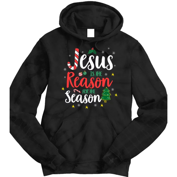 God Jesus Christ Is Reason For The Christmas Season Holiday Tie Dye Hoodie