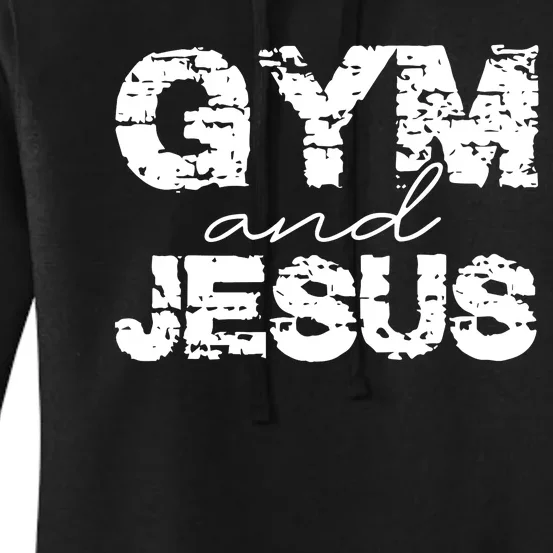 Gym & Jesus Christian Workout Fitness Women's Pullover Hoodie