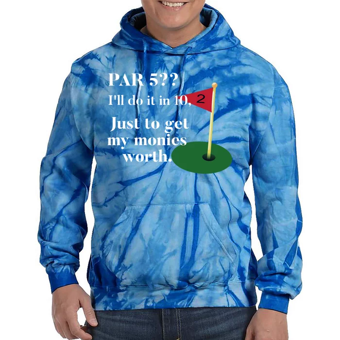 Golfer Jokes Dad's Golf Tee Golfing Humor Funny Golf Great Gift Tie Dye Hoodie