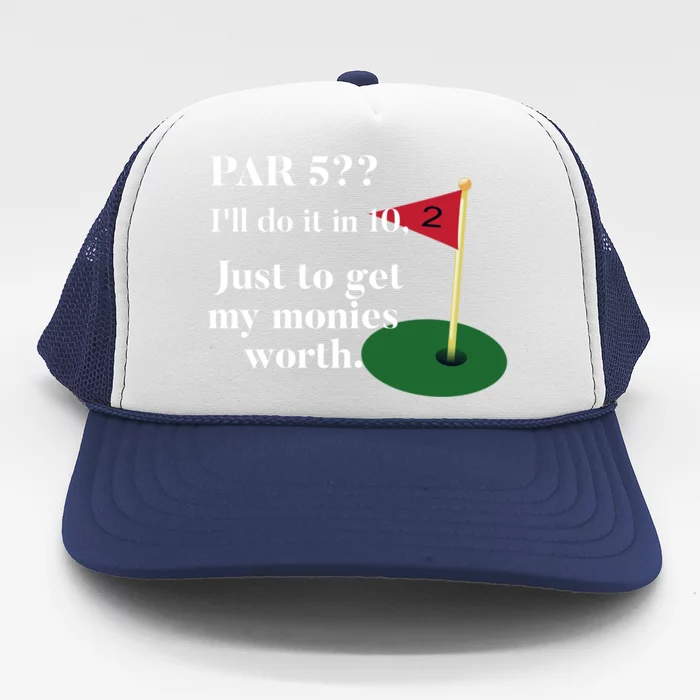 Golfer Jokes Dad's Golf Tee Golfing Humor Funny Golf Great Gift Trucker Hat