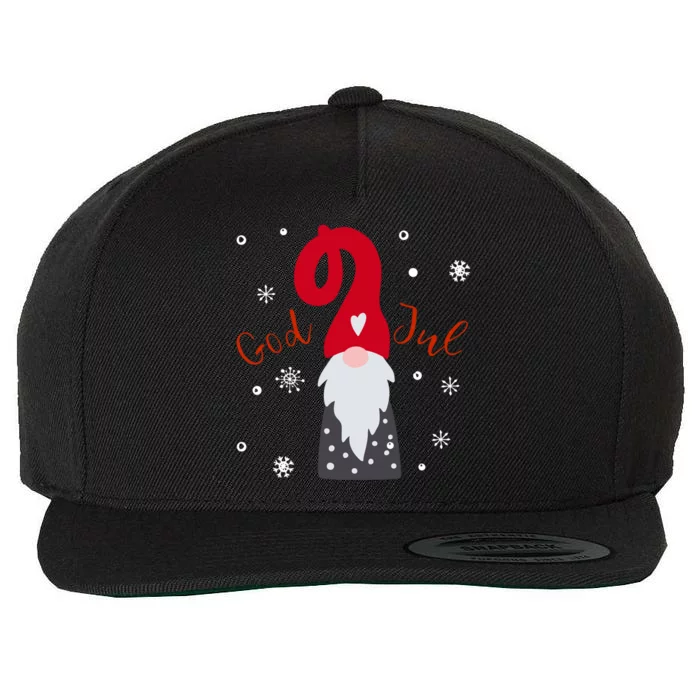 God Jul Gnome Tomte Tee Lefse Xmas Gift Santa Christmas Gift Wool Snapback Cap