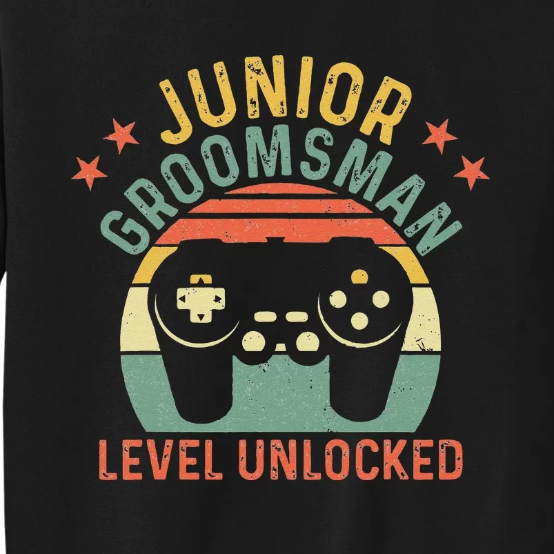 Gamer Junior Groomsman Level Unlocked Video Gaming Wedding Sweatshirt