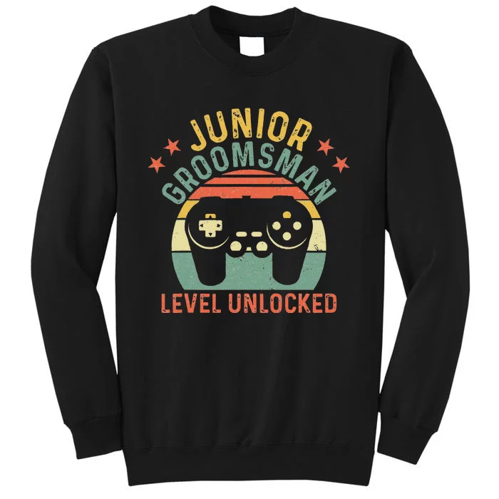 Gamer Junior Groomsman Level Unlocked Video Gaming Wedding Sweatshirt