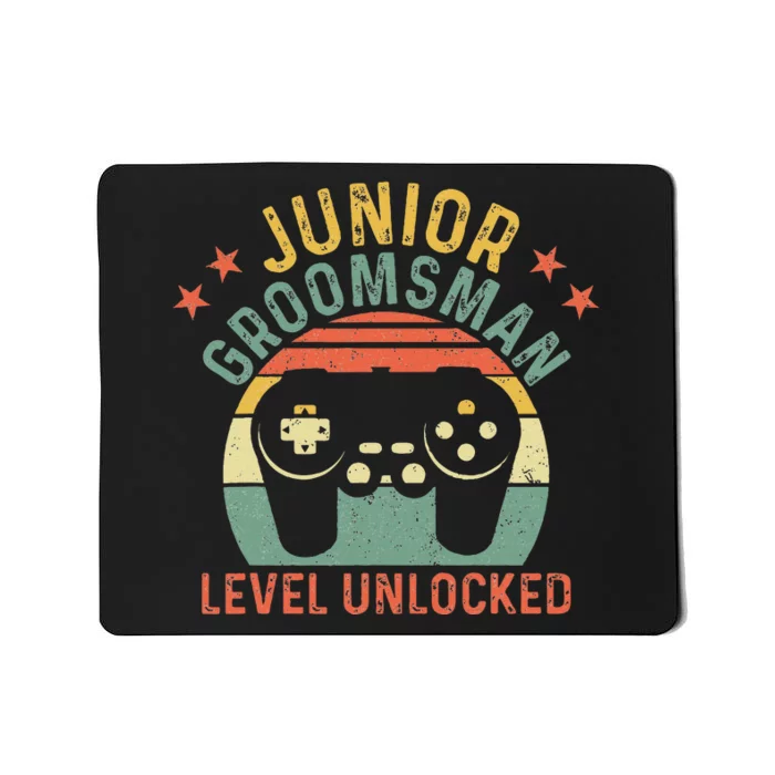 Gamer Junior Groomsman Level Unlocked Video Gaming Wedding Mousepad