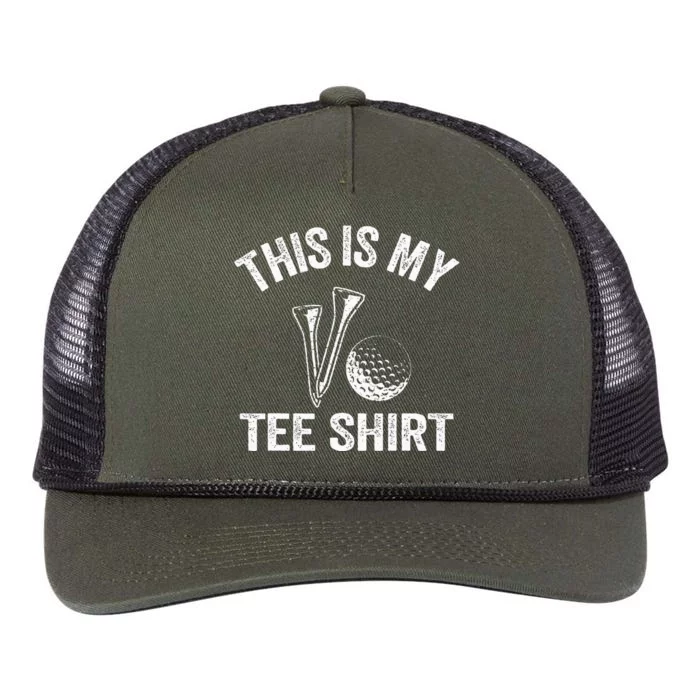 Golfing Jokes Golf Players Golfers Humor Pun This Is My Tee Retro Rope Trucker Hat Cap