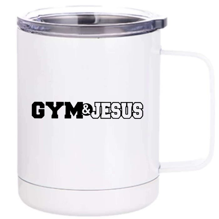 Gym & Jesus Gym And Jesus Front & Back 12oz Stainless Steel Tumbler Cup