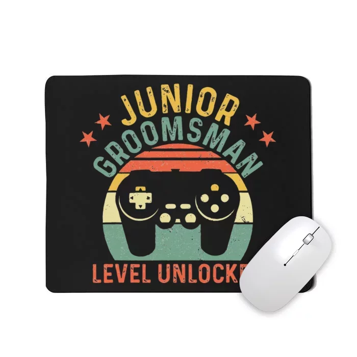 Gamer Junior Groomsman Level Unlocked Video Gaming Wedding Mousepad