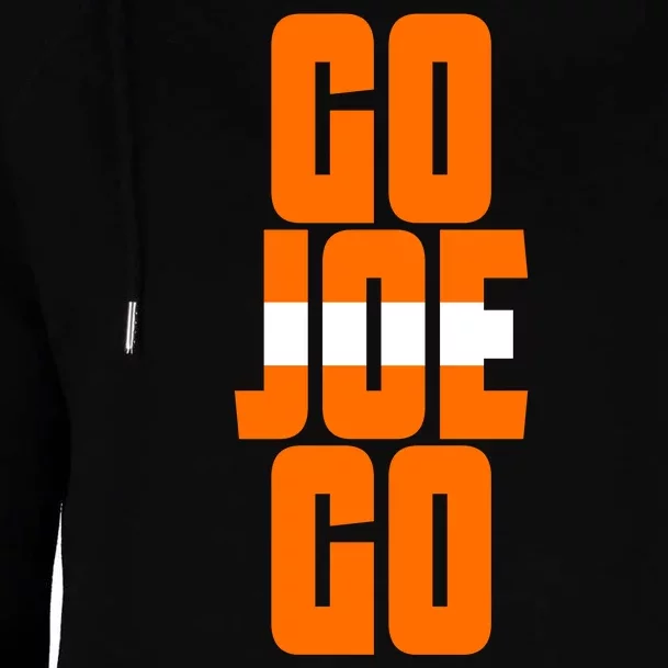 Go Joe Go Cleveland Football Womens Funnel Neck Pullover Hood