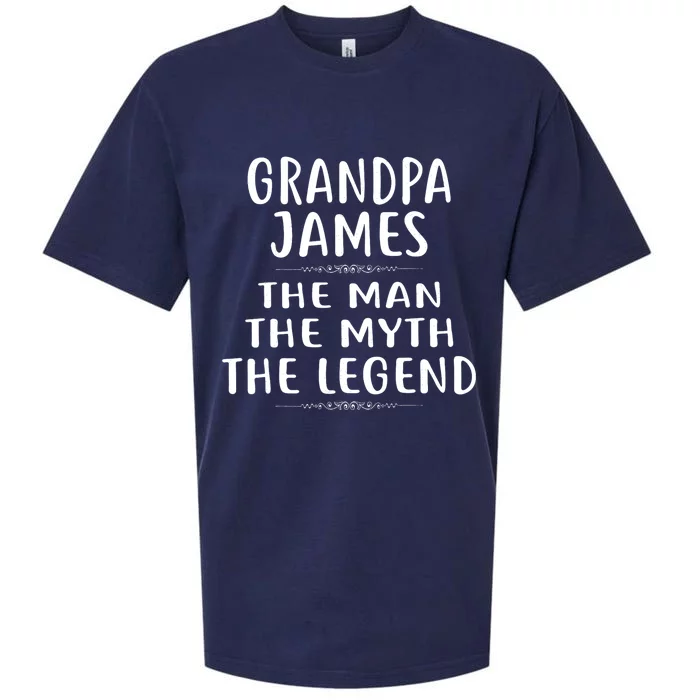 Grandpa JAMES He Man He Myth He Legend Sueded Cloud Jersey T-Shirt