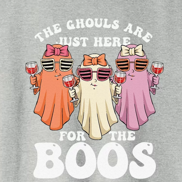 Ghouls Just Here For The Boos Halloween Ghosts Women Gift Women's Crop Top Tee