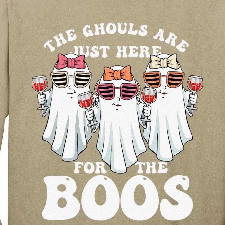 Ghouls Just Here For The Boos Halloween Ghosts Women Tall Long Sleeve T-Shirt