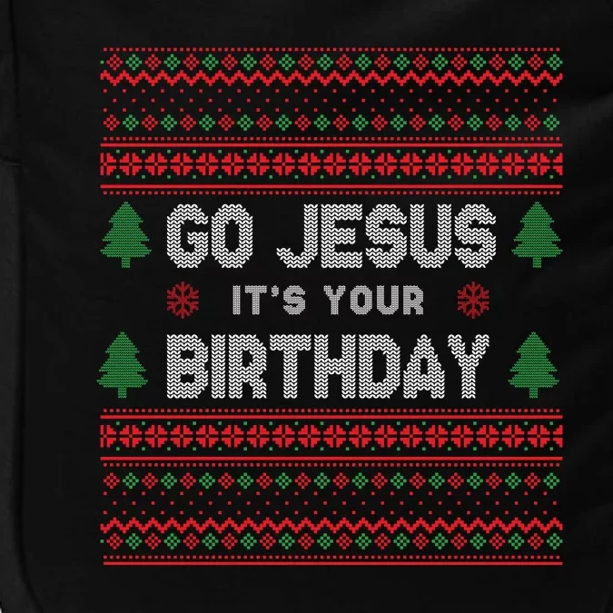 Go Jesus It's Your Birthday Ugly Christmas Impact Tech Backpack