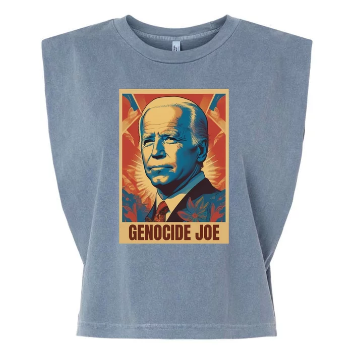 Genocide Joe Impeach Biden Palestine Gaza Garment-Dyed Women's Muscle Tee