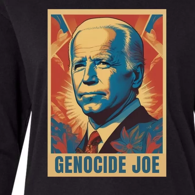 Genocide Joe Impeach Biden Palestine Gaza Womens Cotton Relaxed Long Sleeve T-Shirt