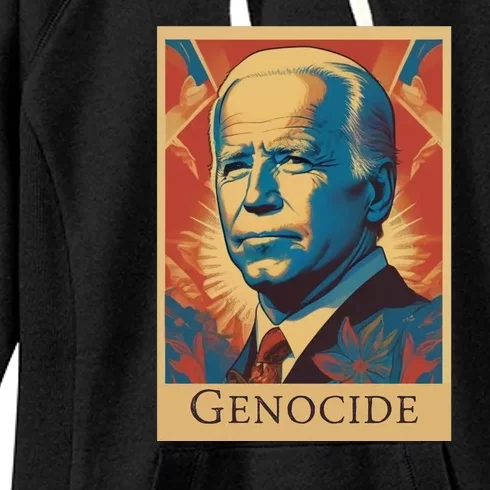 Genocide Joe Impeach Biden Palestine Gaza Women's Fleece Hoodie