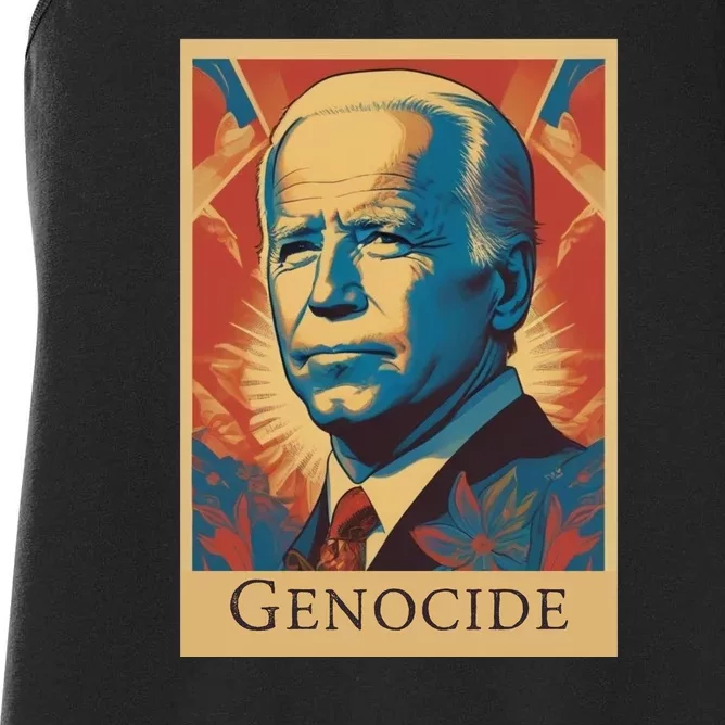 Genocide Joe Impeach Biden Palestine Gaza Women's Racerback Tank