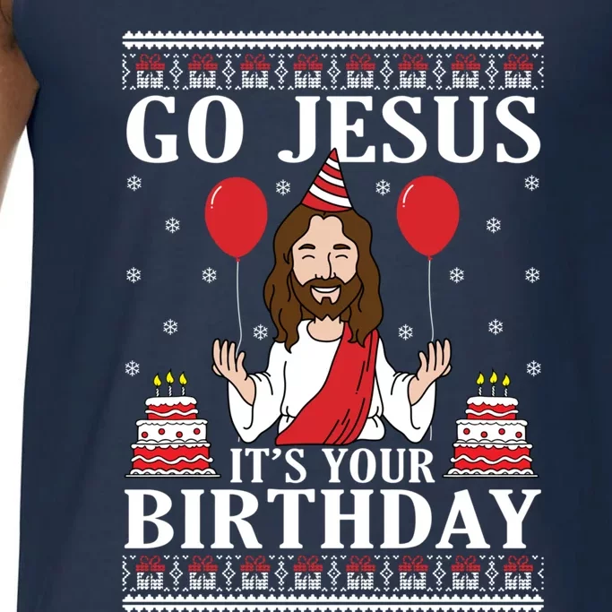 Go Jesus Its Your Birthday Ugly Xmas Sweater Meaningful Gift Meaningful Gift Comfort Colors® Tank Top