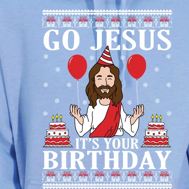 Go Jesus Its Your Birthday Ugly Xmas Sweater Meaningful Gift Meaningful Gift Unisex Surf Hoodie