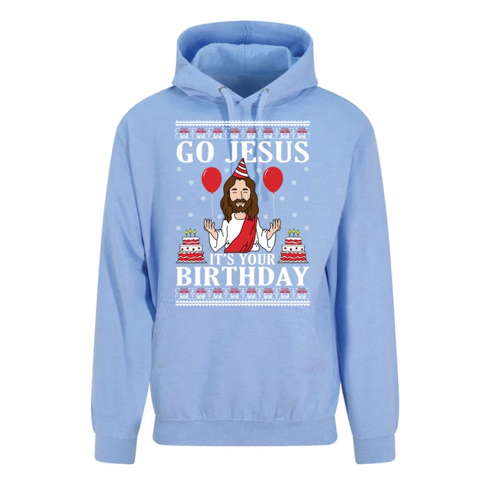 Go Jesus Its Your Birthday Ugly Xmas Sweater Meaningful Gift Meaningful Gift Unisex Surf Hoodie