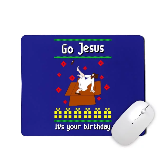 Go Jesus It´S Your Birthday Ugly Christmas Breakdance Great Gift Mousepad