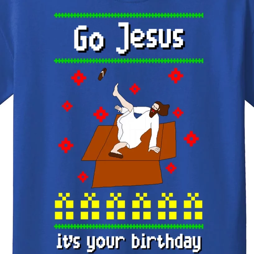 Go Jesus It´S Your Birthday Ugly Christmas Breakdance Great Gift Kids T-Shirt