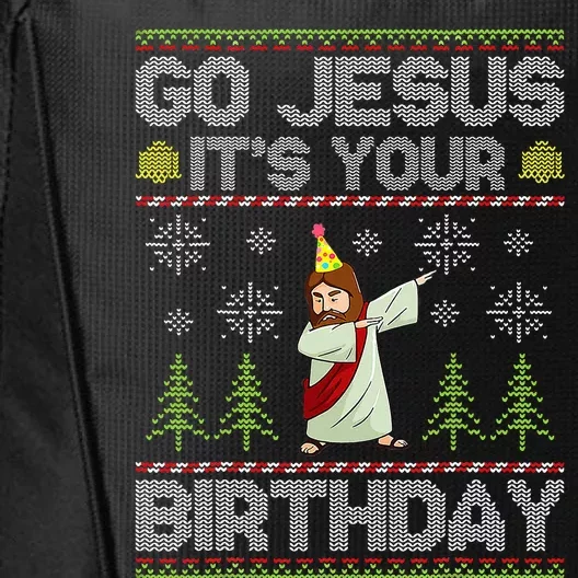 Go Jesus It's Your Birthday Ugly Christmas Sweater Funny City Backpack