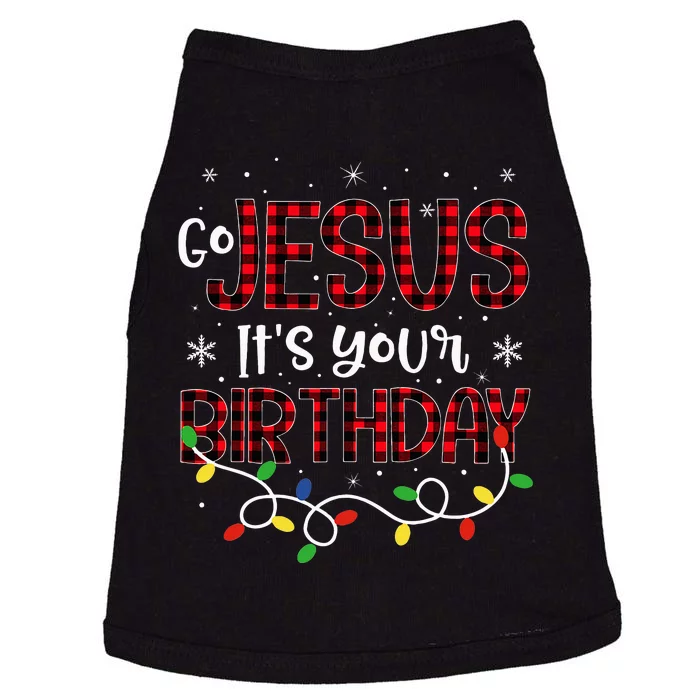 Go Jesus Its Your Birthday Christmas Xmas Holiday Funny Doggie Tank