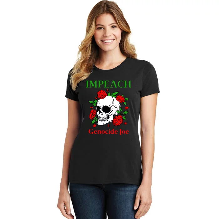 Genocide Joe Impeach Biden Palestine Gaza Women's T-Shirt