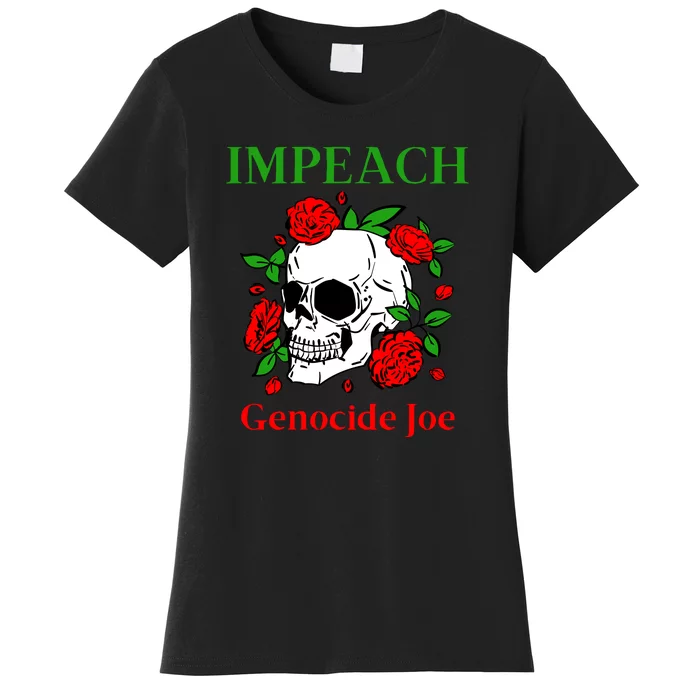 Genocide Joe Impeach Biden Palestine Gaza Women's T-Shirt