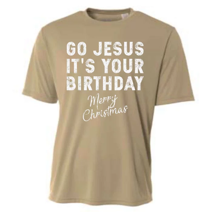 Go Jesus Its Your Birthday Cooling Performance Crew T-Shirt