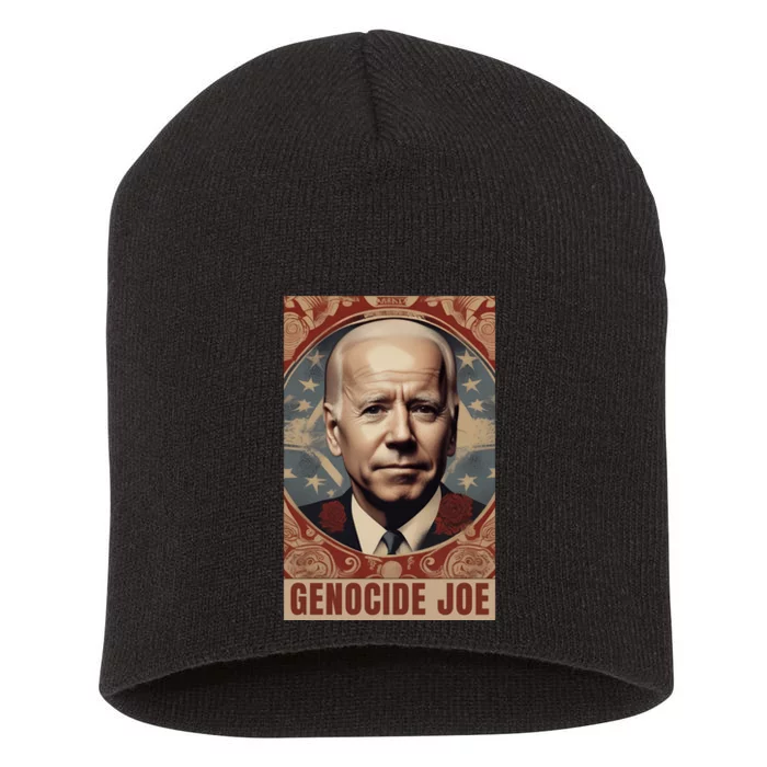 Genocide Joe Impeach Biden Palestine Gaza Short Acrylic Beanie