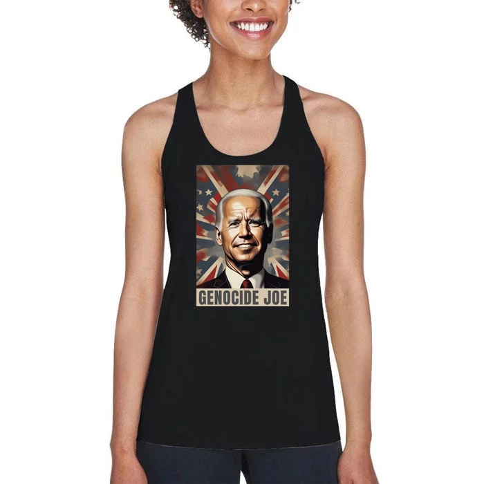 Genocide Joe Impeach Biden Palestine Gaza Women's Racerback Tank