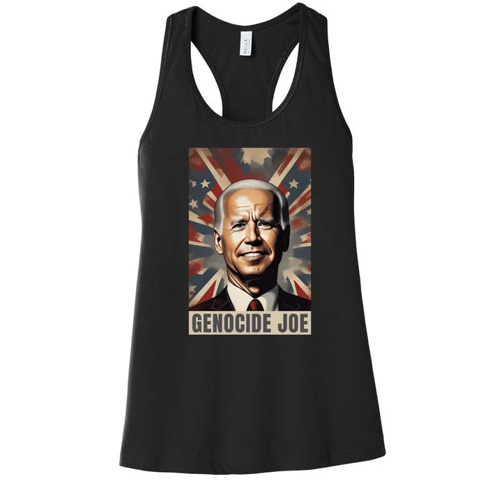 Genocide Joe Impeach Biden Palestine Gaza Women's Racerback Tank