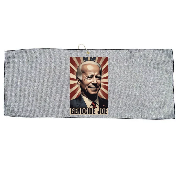 Genocide Joe Impeach Biden Palestine Gaza Large Microfiber Waffle Golf Towel