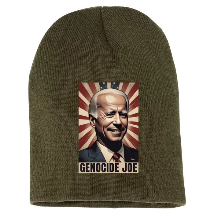 Genocide Joe Impeach Biden Palestine Gaza Short Acrylic Beanie