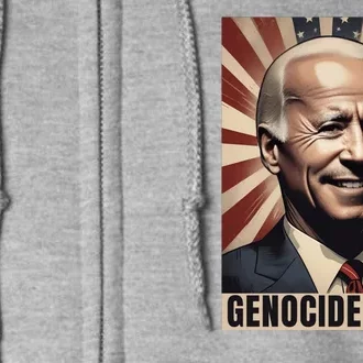 Genocide Joe Impeach Biden Palestine Gaza Full Zip Hoodie