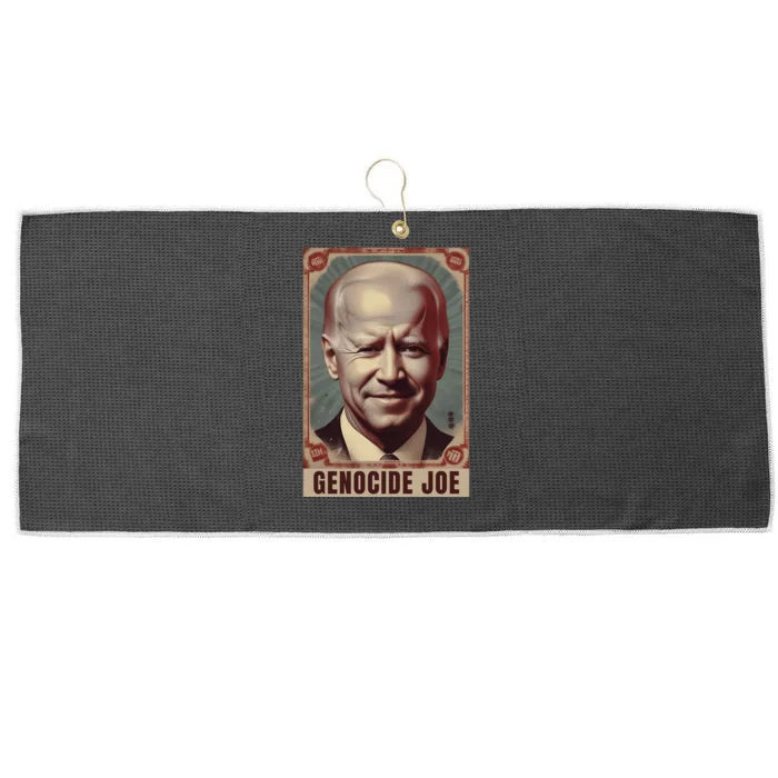 Genocide Joe Impeach Biden Palestine Gaza Large Microfiber Waffle Golf Towel