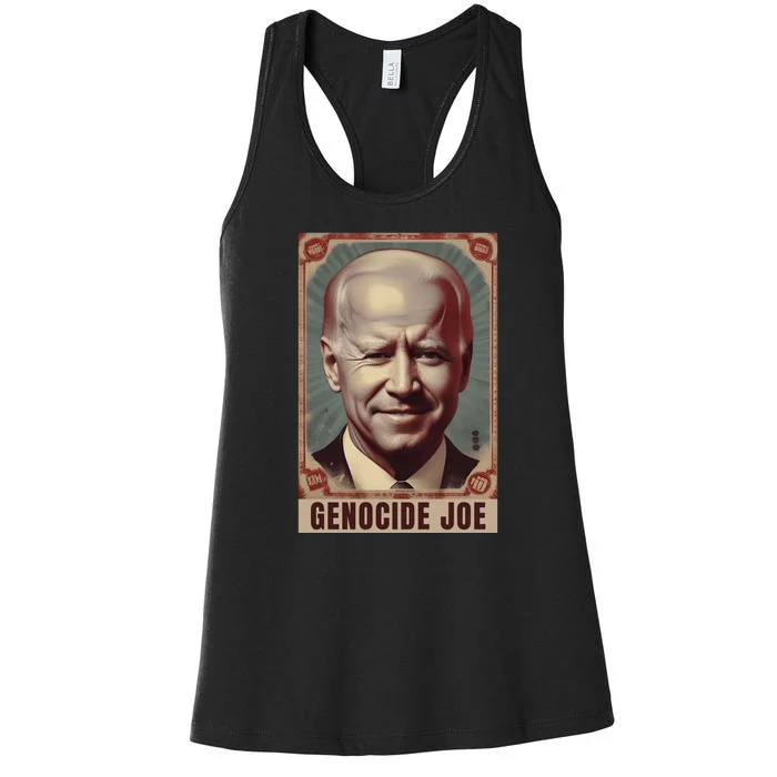 Genocide Joe Impeach Biden Palestine Gaza Women's Racerback Tank