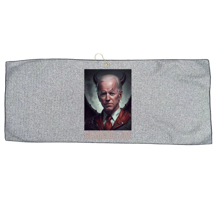 Genocide Joe Impeach Biden Palestine Gaza Large Microfiber Waffle Golf Towel