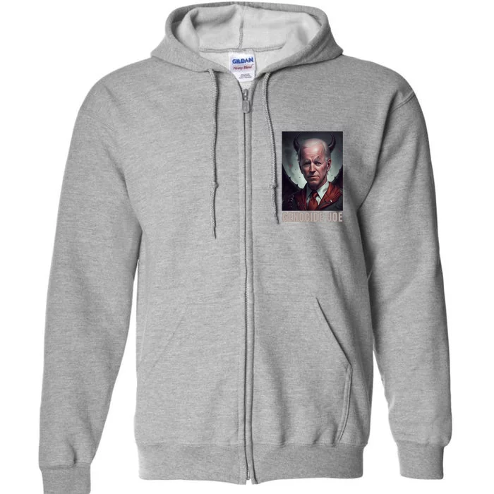 Genocide Joe Impeach Biden Palestine Gaza Full Zip Hoodie