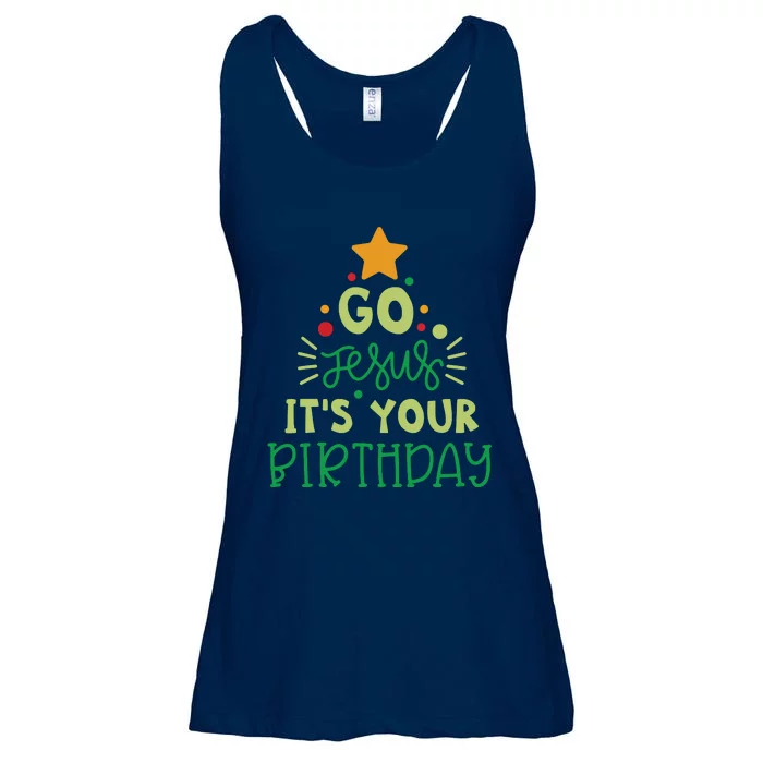 Go Jesus Its Your Birthday Christmas Ladies Essential Flowy Tank