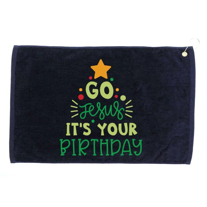 Go Jesus Its Your Birthday Christmas Grommeted Golf Towel