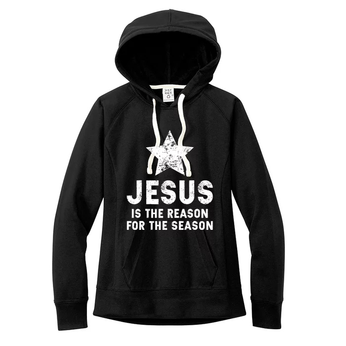 Girls Jesus Is The Reason For The Season Christmas Christian Women's Fleece Hoodie